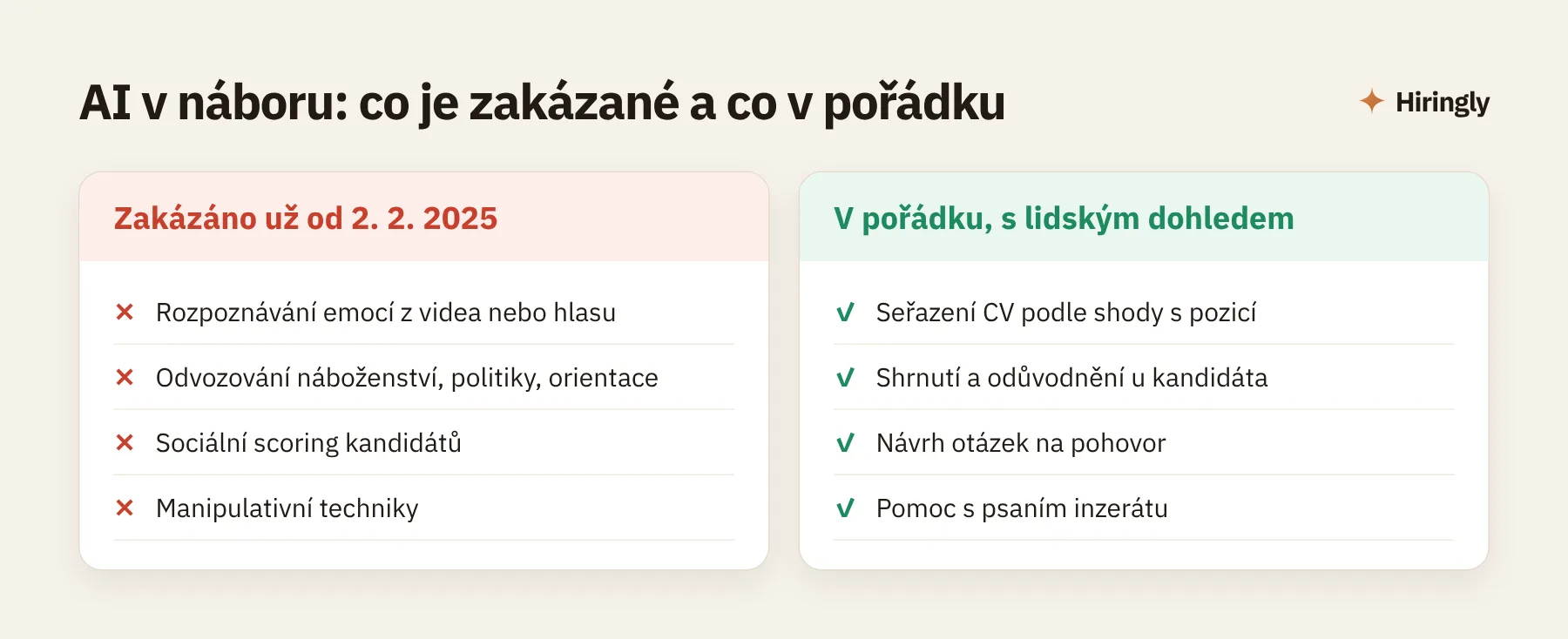 Co je v náboru zakázané a co v pořádku